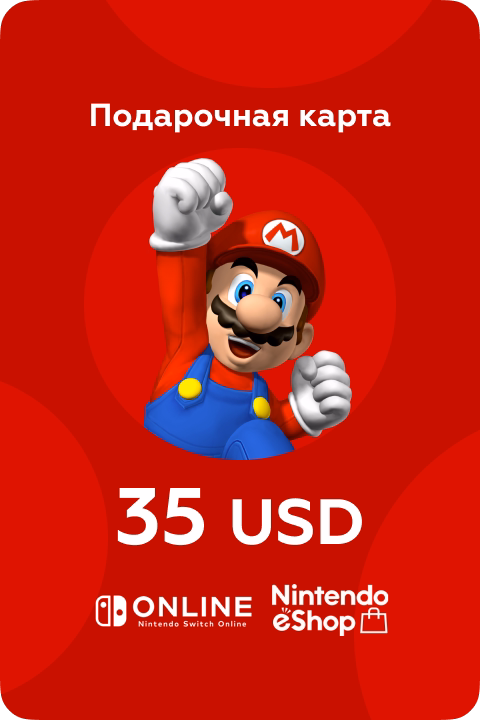 Карта пополнения Nintendo eShop 35 USD США