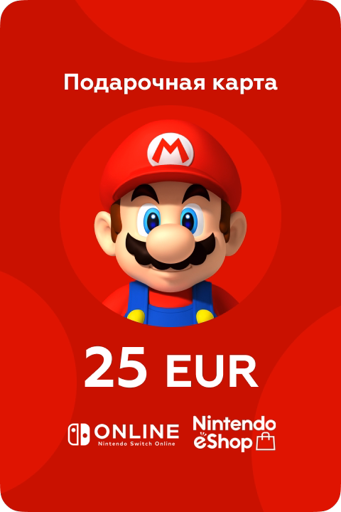 Карта пополнения Nintendo eShop 25 EUR Европа